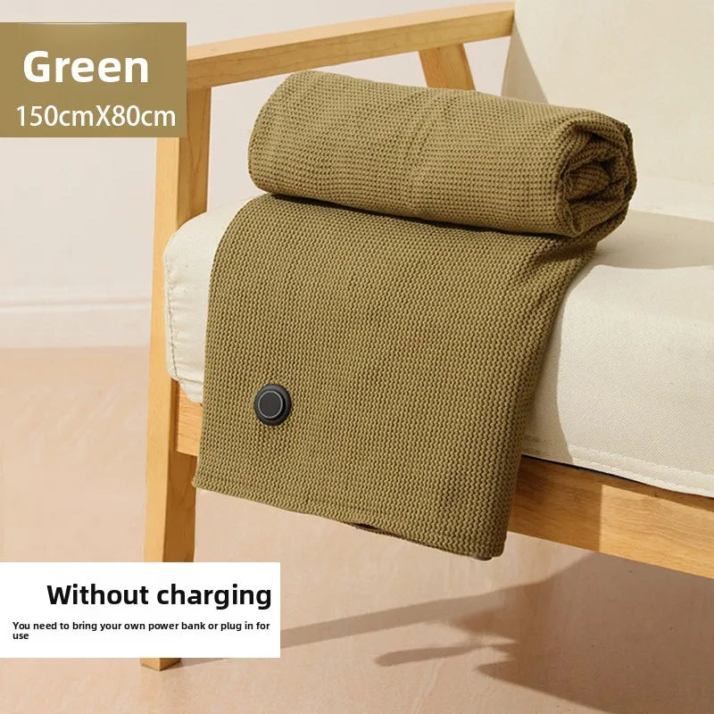 Plaid chauffant Vert olive