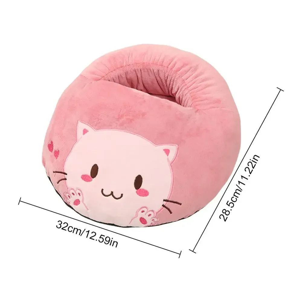 Chauffe-pieds Chat rose