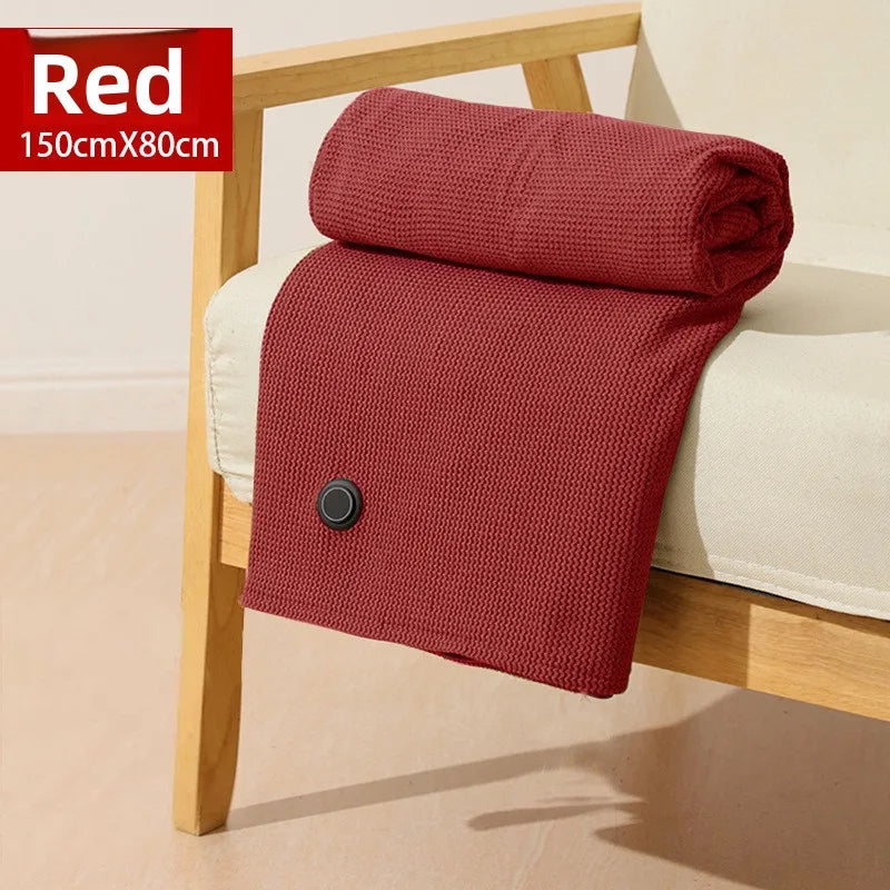 Plaid chauffant Rouge