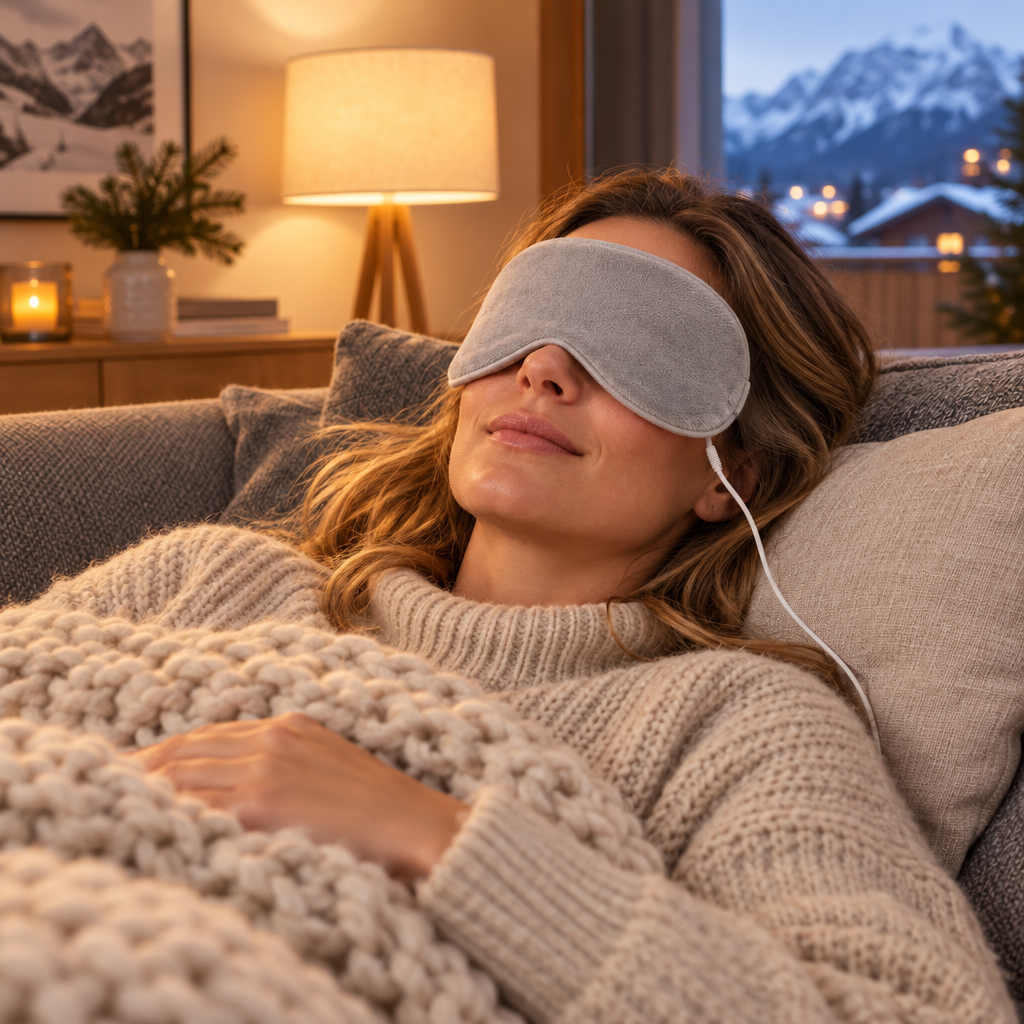 Masque chauffant, moment détente